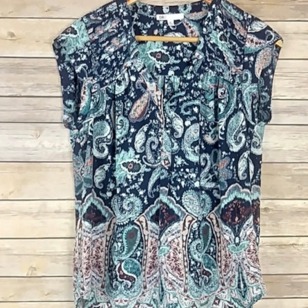 Daniel Rainn top DR2 blue pattern